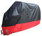 Rusee belüftete Motorrad Abdeckplane Abdeckung Motorradplane Cover Roller Regenschutz, Wetterdicht Wasserdicht Staubdicht Sunblocker (XXL, Schwarz-Rot)