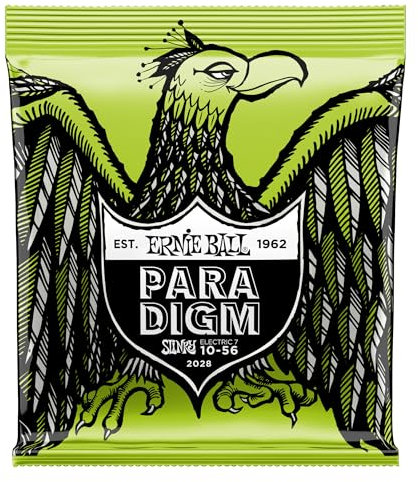 Ernie Ball Regular Slinky Paradigm - Cuerdas para guitarra eléctrica de 7 cuerdas, calibre 10-56