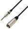 Adam Hall Cables 3 STAR MMP 1000 - Cable de Micro de XLR macho a Jack 6,3 mm mono 10 m
