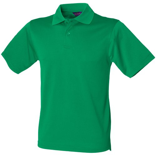 Henbury Mens Coolplus® Pique Polo Shirt (2XL) (Kelly Green)