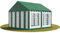 TOOLPORT 4x4 m Tente de réception/Barnum Vert-Blanc Toile de Haute qualité PVC 700 N