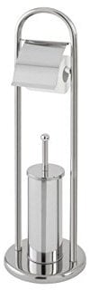 FERIDRAS 906001 Piantana Portarotolo e Portascopino, Cromo, 11x22x77 cm
