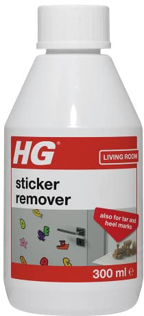 HG Sticker Remover, Sticky Stuff Residue & Adhesive Remover, Cleaning Fluid & Glue Remover for Stickers, Tar, Grease & Oil, Effective Surface Cleaner - 300ml