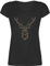 T-Shirt Damen V Ausschnitt - Weihnachten Geschenke Christmas Bekleidung - Hirsch Pixel - XXL - Schwarz - trachtenshirt weihnachtsoutfit weihnachtsmotiv Tracht Shirts weihnachtsshirt weihnachtsshirts
