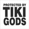 INDIGOS UG Aufkleber - Autoaufkleber - JDM - Die Cut - Protected by Tiki Gods Decal Laptop Window Sticker - schwarz - 93mmx88mm