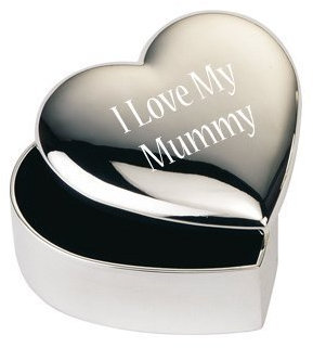  I Love My Mama  Graviert - Herz Schmuckdose / Schmuck Kästchen