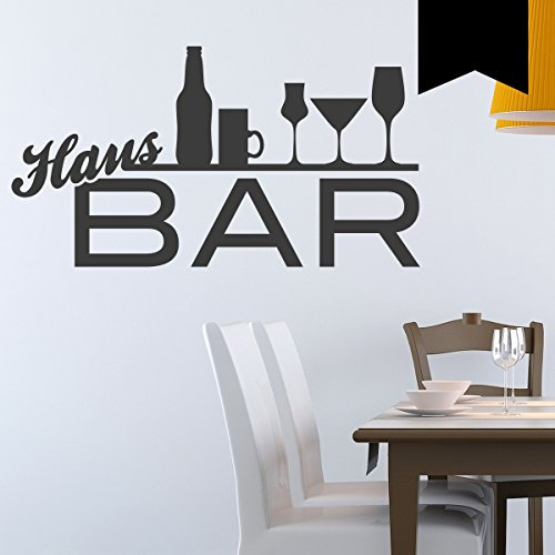 Wandkings Wandtattoo Hausbar 50 x 27 cm schwarz - erhältlich in 33 Farben