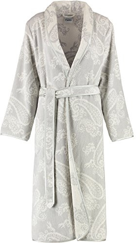 Cawö Damen Bademantel Schalkragen 4420 silber-73 Gr. 48