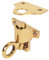 Golden Grace Fanlight Catch in Solid Polished Brass Finish with Keep & Screws - Window Gate Security