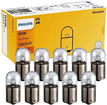 Philips 0730508 12821CP R5W Special Bulbs, 12 V, Set of 10