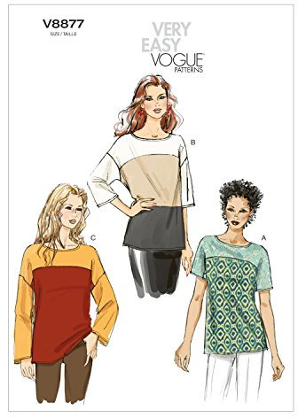 Vogue Patterns V8877 Size Y Extra-Small/Small/Medium Misses' Top
