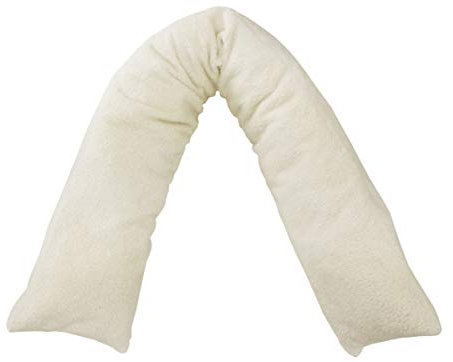 Bezug für Seitenschläferkissen/Stillkissen 200 x 35 cm (Teddy-Baumwolle Creme)