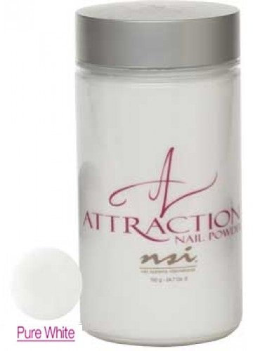 nsi Attraction Nail Powder - Pure White - 700g