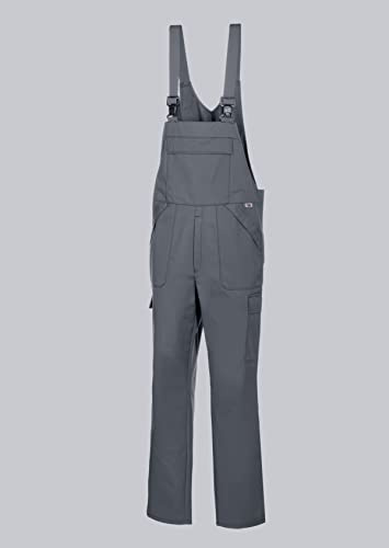 BP 1681-558-53-Ln Unisex Arbeits-Latzhose, mit elastischer, verstellbarer Taille, 245,00 g/m² Stoffmischung, dunkelgrau, Ln