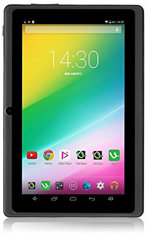 iRULU eXpro 1 Tablet 7 Google Android 4.4 Tablet, GMS Certified by Google, 1024 * 600 HD Resolution, Quad Core, 8GB Nand Flash - Black