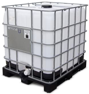 Depósito de 1000 litros IBC-GRG para Almacenamiento de Agua y Otros Fluidos con Tapón Superior y Grifo