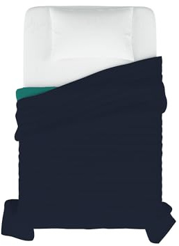 Elegant Sommer Steppdecke wasser/Dunkel Blau, 100% Mikrofaser, 220x270cm