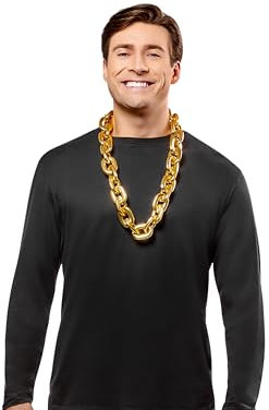 Bristol Novelty X76879 Halskette, goldfarben, Jumbo, 1 Stück, Einheitsgröße Halloween