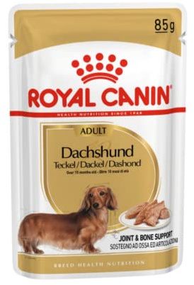 Royal Canin Dachshund Adult Mousse | 12 x 85 g | Alleinfuttermittel für Hunde | Ausgewachsene Dackel