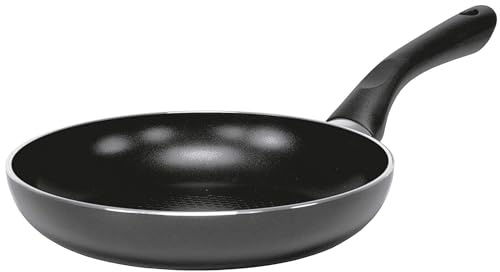 Krüger Karl 40024 Aluminium-Pfanne Venezia 24 cm, Black | Spülmaschinengeeignet | Optimale Wärmeleitung | Hervorragende Brateigenschaften | Für den Küchenalltag