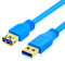 BIGtec 2m USB 3.0 Verlängerung Kabel Verlängerungskabel A-USB-Stecker auf B-USB-Buchse 5 GBit/s blau für Kartenlesegerät,Tastatur, Drucker, Scanner, Kamera, Hub, Maus