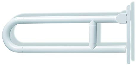 HEWI Stuetzklappgriff drehbar Serie 801 L:700mm reinweiss 801.50.110 99