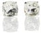 kate spade new york Kleine quadratische Ohrstecker, transparent/silber, Einheitsgröße