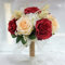 TONZN Braut hält Blumen, künstliche Blumen, Heimdekoration, 25,4 cm, Hochzeitsstrauß, handgefertigter Braut-Hochzeits-Rosen-Wurf-Blumenstrauß, künstlicher Blumenstrauß, rot (rot B)