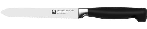 Zwilling Vier Sterne Coltello Universale, Acciaio Inossidabile, Nero, 13 cm