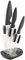 Pradel Jean Dubost 167/10533 Bloc Plexi avec 3 Couteaux Lame Céramique Blanc Noir