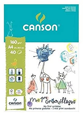 CANSON Mes Premiers Gribouillages - Bloc 40 feuilles A4 160g/m²