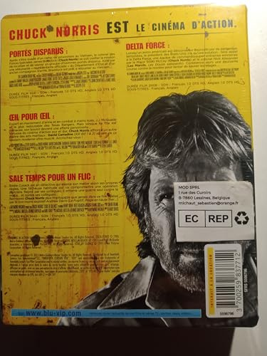 Chuck Norris : Oeil pour oeil + Delta Force + Sale temps pour un flic + Portés disparus [Édition SteelBook® limitée] [Blu-ray]