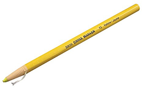 YELLOW CHALK CHINA MARKER - WINDOW TINT TINTING FITTING TOOL - GT075-10-Pack