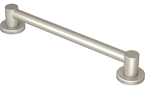 Moen YG0412BN Bathroom Safety 12-Inch Stainless Steel Modern Bathroom Grab Bar, Brushed Nickel