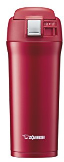 Zojirushi SM-YAF48-RA Thermobecher 480 ml – Vakuumisolierter Reisebecher aus Edelstahl, auslaufsicher, für Auto, Büro, Kaffee, Tee – Rot