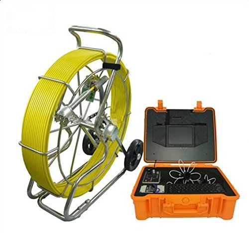 GOWE 100m Push Rod Cable 512Hz Transmitter Chimney Drain Pipe Sewer air Duct Inspection Camera Sensor Size:1/4;Horizontal Resolution:700TVL; Signal System:NTSC