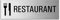 Schild Restaurant Türschild 240 x 80 mm Türschild Aluminium selbstklebend Nr.26031-S