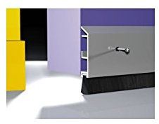 Plinthe aluminium à brosse souple 1 m Bas de porte ADS-B Ellen