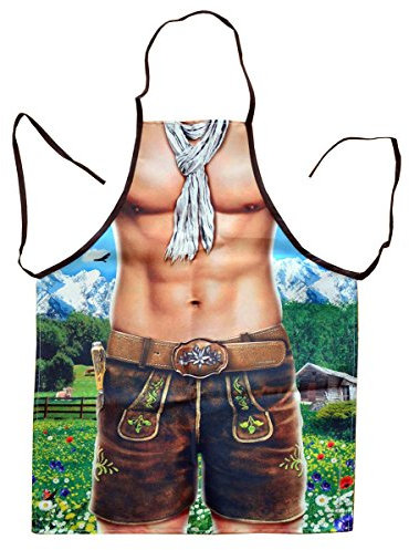 Grillschürze, Alpenmodel, Bayer mit coolem Sixpack