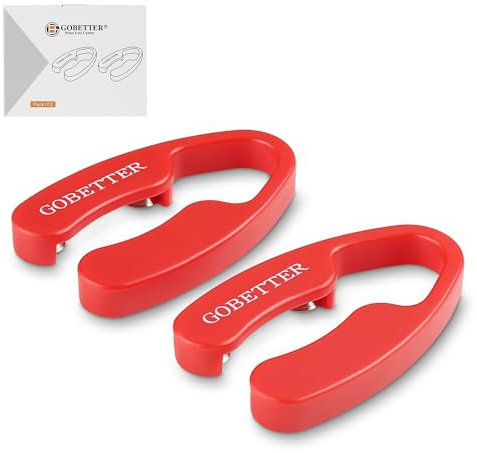 GOBETTER 2 Pcs Wine Foil Cutter Magnetic Design, 4 Stainless Blades Foil Remover Wine Bottles Opener Accessory, Removes Foil Top Effortlessly for Wine Lovers, Red