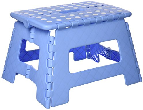Draper 19258 Plastic Anti Slip Folding Step Stool, Blue