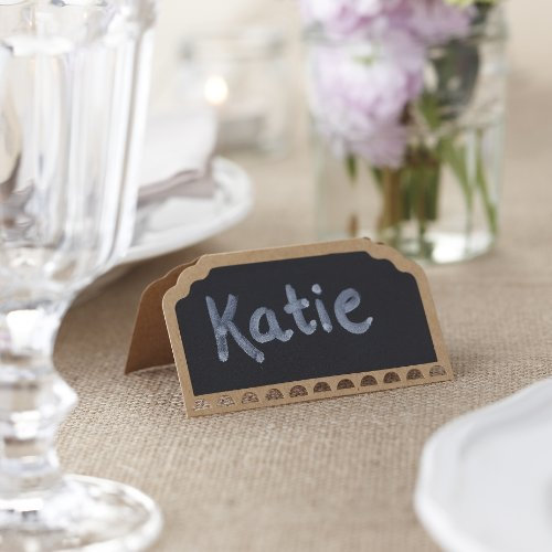 Ginger Ray AF-621 Kreidetafel Kraft Hochzeit Tischkarten, Braun, 9 x 5 cm