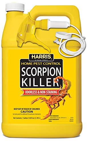 Harris Scorpion Killer, Liquid Spray with Odorless and Non-Staining Extended Residual Kill Formula (Gallon) 128 Fl Oz