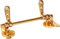 IRONMONGERY WORLD® Chrome/Brass Toilet SEAT Hinge KIT for Wooden Seats (Polished Brass)