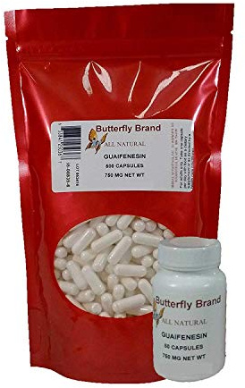 550 Guaifenesin 750mg Capsules - 1 Bag of 500 and Carry around bottle of 50