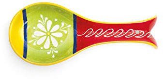 Excelsa Tex Mex Repose-cuillère en céramique Rouge, Vert, Jaune