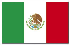 Yantec Bootsflagge Mexiko ca. 26 * 40 cm Fahne