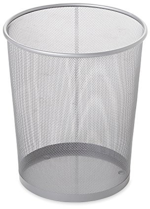Rubbermaid Commercial Products 5gal Round Mesh Wastebasket - Silver