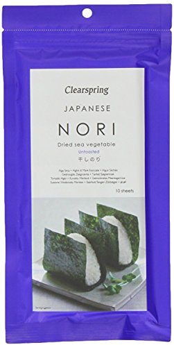 Untoasted Nori Sushi Sheets (Clearspring) x10
