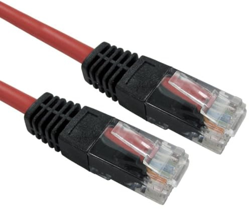 CablesDirect URT-610R - 10MTR CAT 5E UTP PVC INJ MOULDED CABLE - RED B/Q 50